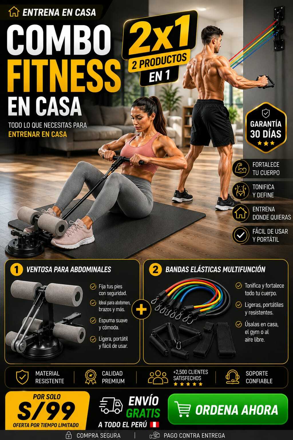 Combo Entrenador Multifuncional en Casa